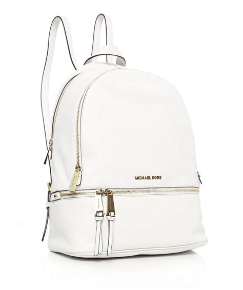 rhea large leather backpack michael kors white|Michael Kors Backpack women's.